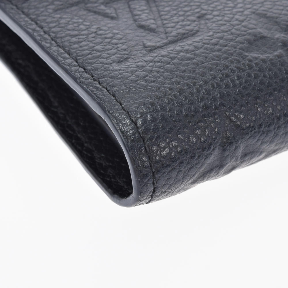 LOUIS VUITTON Monogram Empreinte Portefeuille Victorine Noir Black Leather Tri - Picture 4 of 8